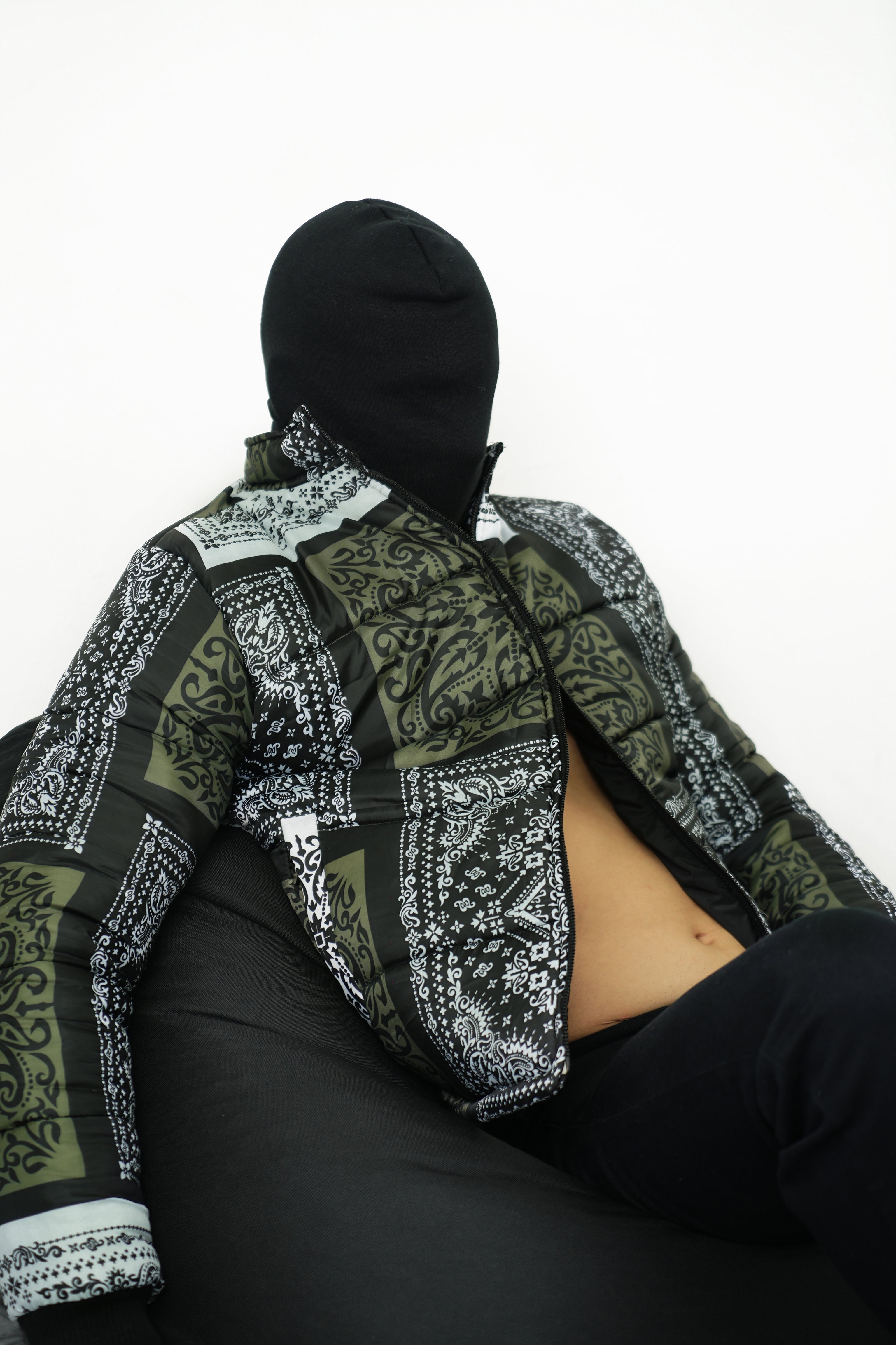 Verde Bandana Puffer Jacket