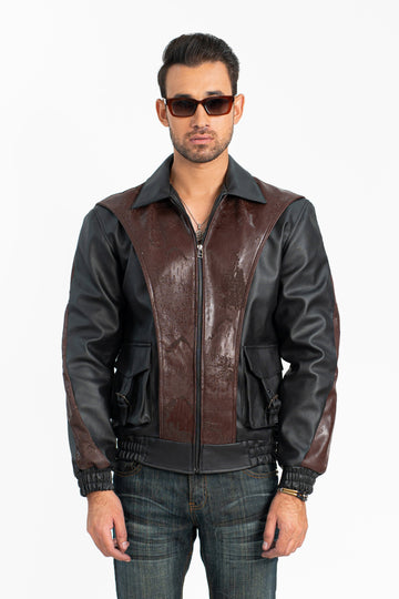 'Burned In Shadows' Faux Leather Jacket - Exclusive