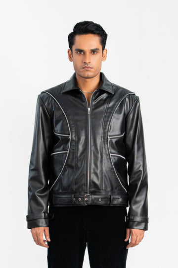 'Rocky Rough' Faux Leather Jacket - Exclusive