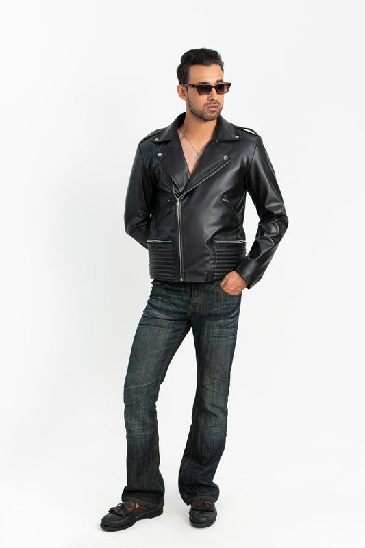 Biker Faux Leather Jacket