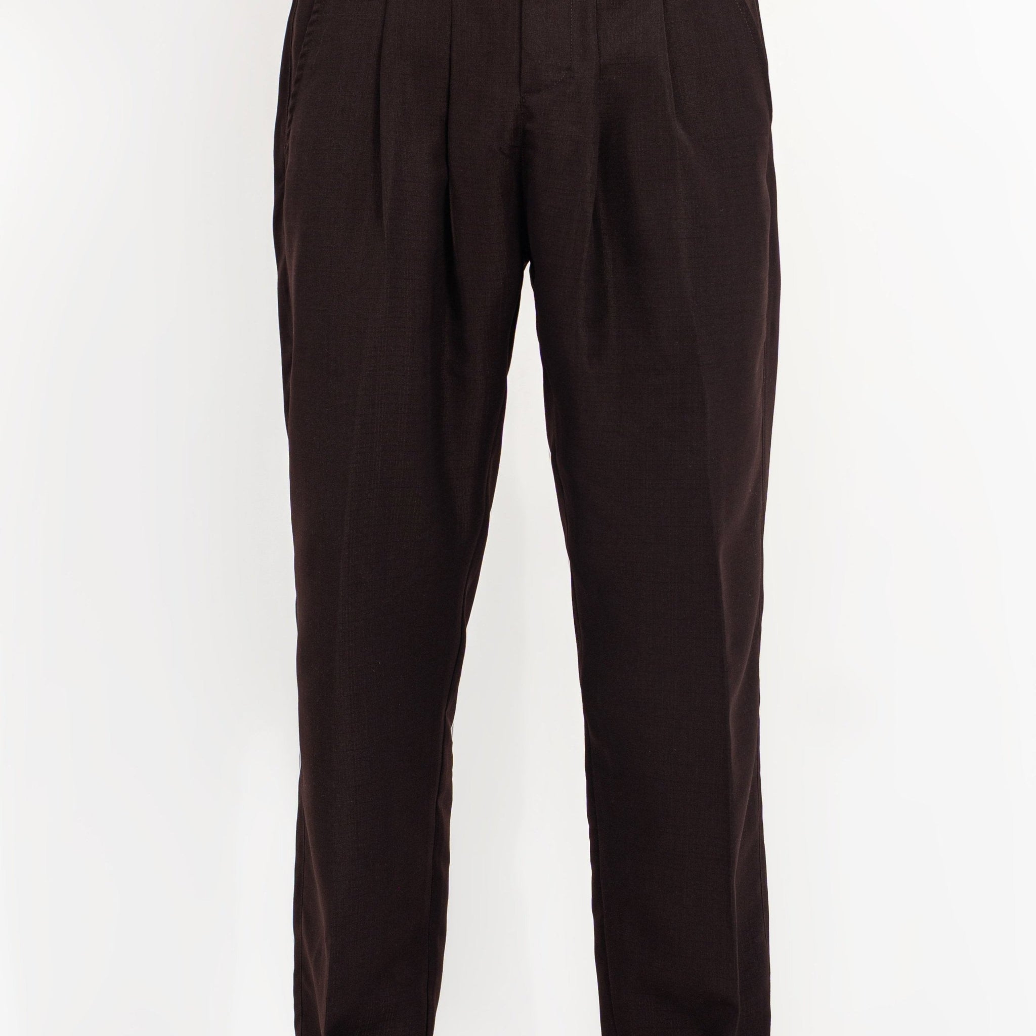 Cocoa Textured Pleated Pants